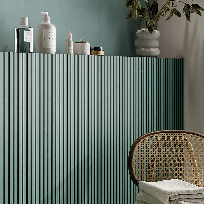 Ludo Nova 3D Giada Nero - Rivestimento Cannettato dai Colori Pastello 60x120 rettificato