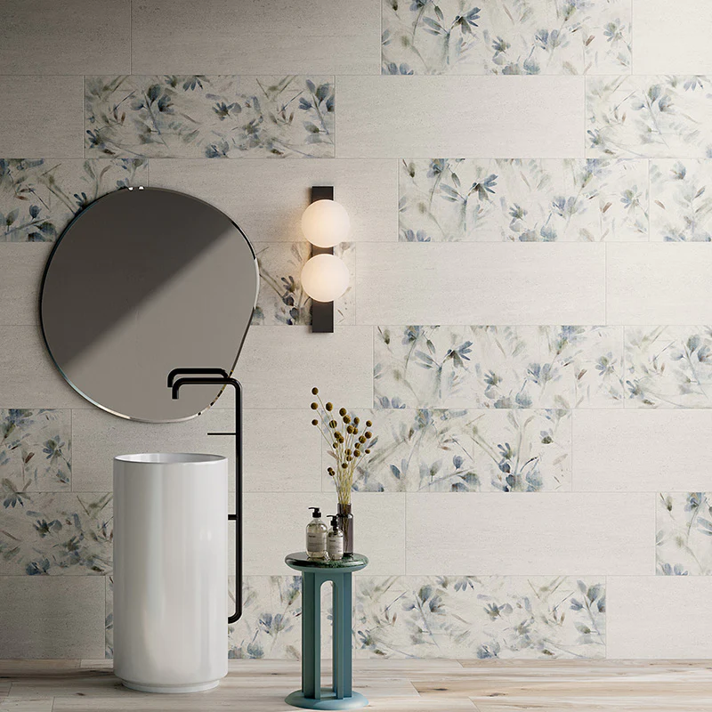 Ludostone Oasi Sky - Rivestimento Decorato Floreale 33x100 rettificato