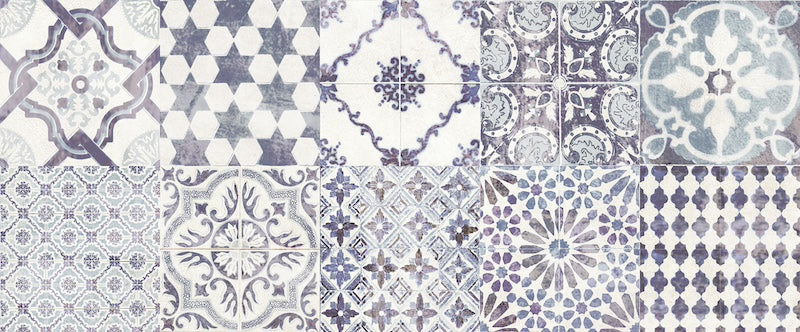 Madison County White/Blue - Rivestimento Effetto Cementine 25x60 - Image 2