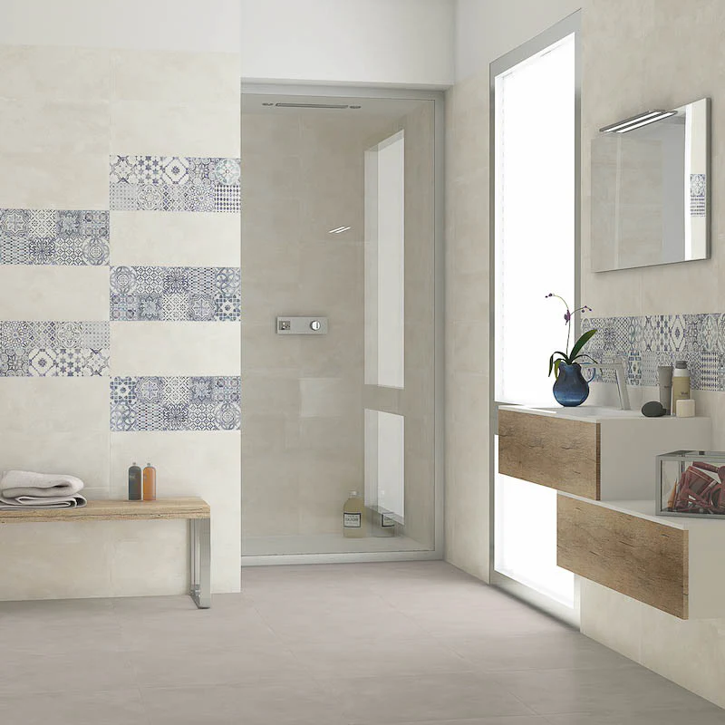 Madison County White/Blue - Rivestimento Effetto Cementine 25x60 - Image 4