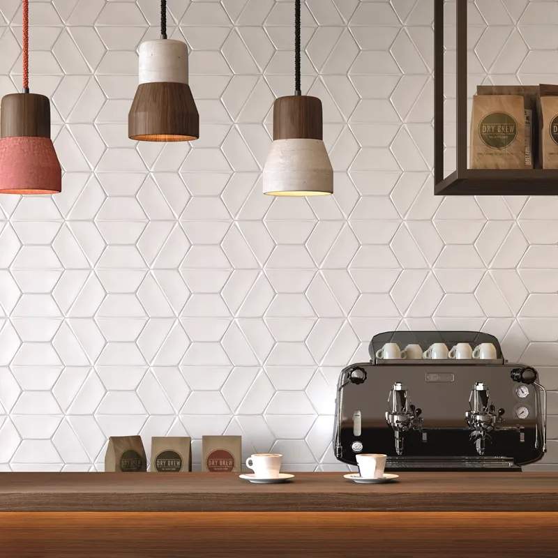 Magnolia Matt White – Rivestimento Ceramico Esagonale Opaco 15x18