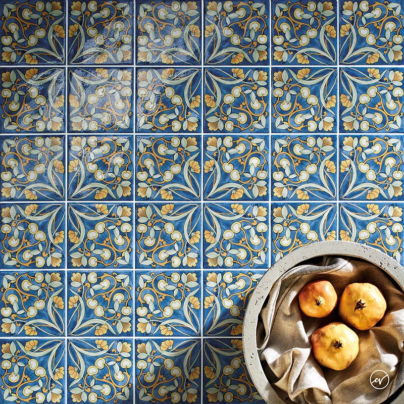 Maioliche 1 - Gres Porcellanato Decorato 15x15 Stile Vietri