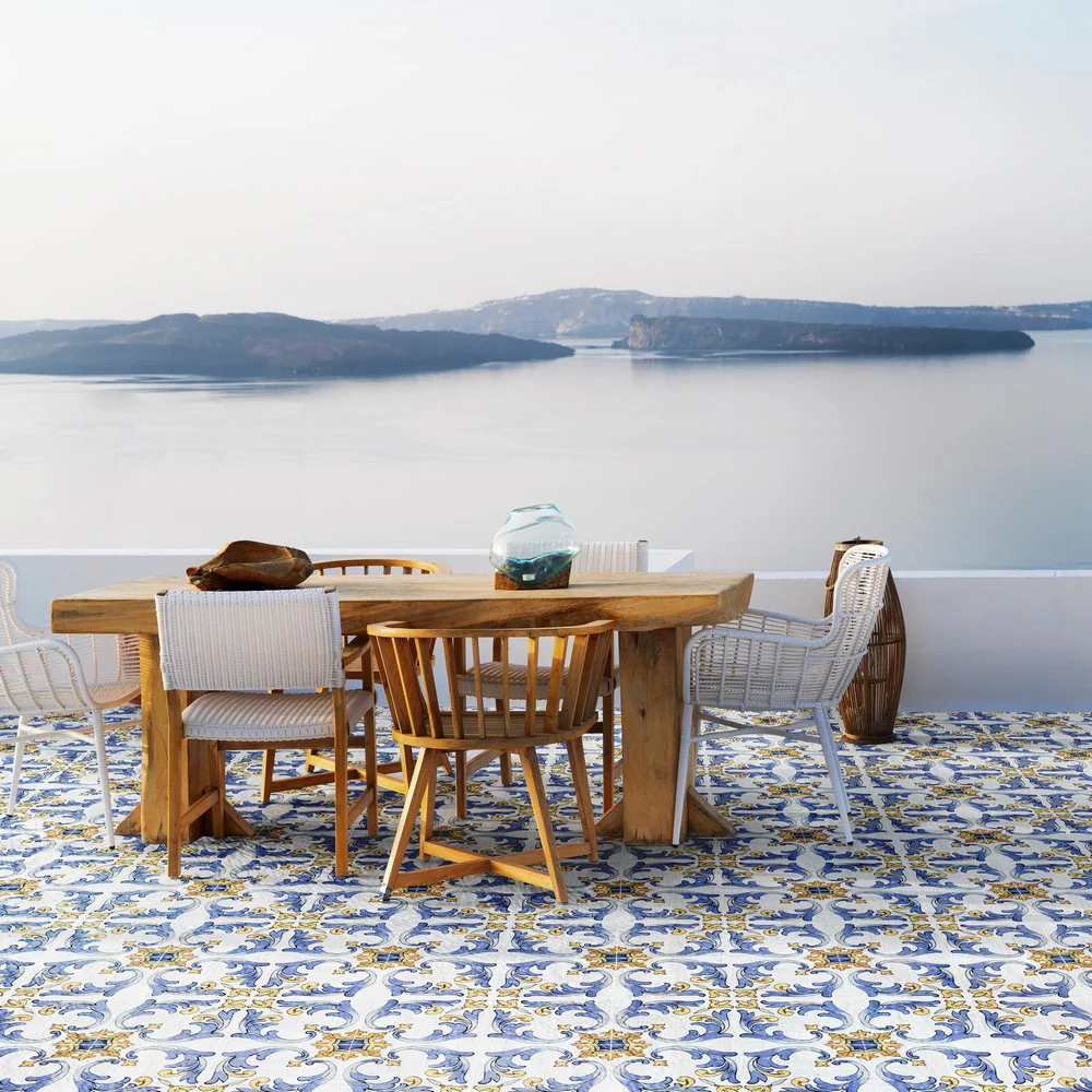 Maioliche del Golfo Ischia - Gres Porcellanato Decorativo 34x34 Stile Maioliche Vietresi