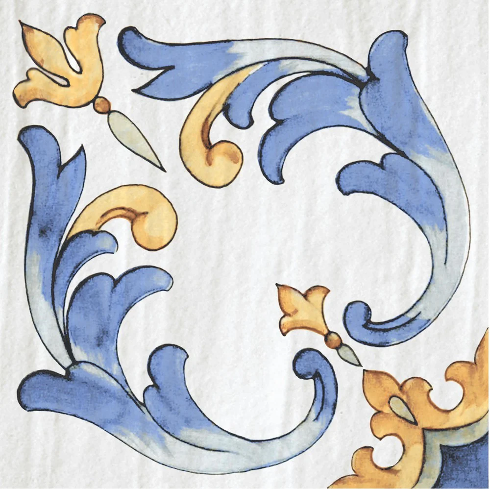 Maioliche del Golfo Ischia - Gres Porcellanato Decorativo 34x34 Stile Maioliche Vietresi - Image 5
