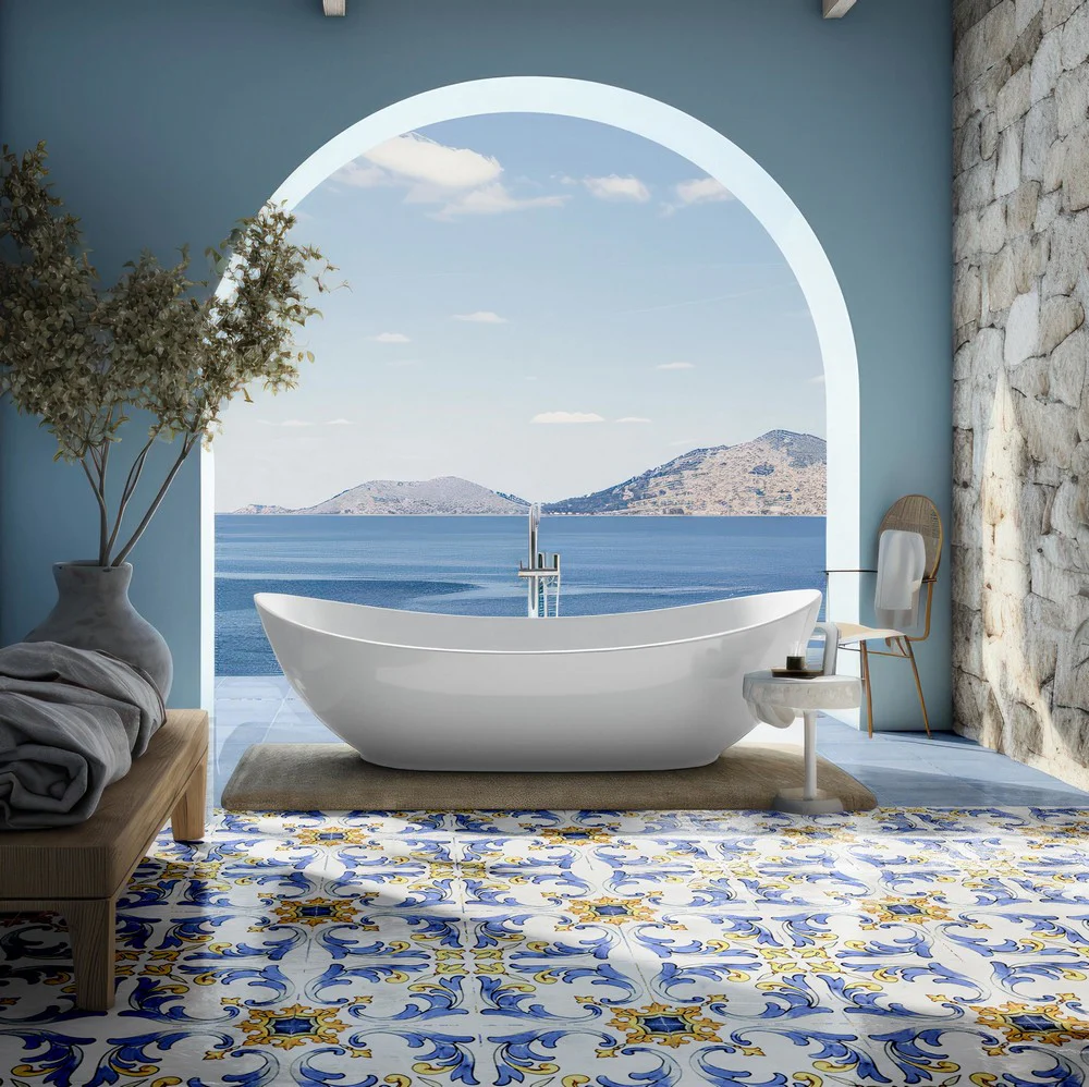 Maioliche del Golfo Ischia - Gres Porcellanato Decorativo 34x34 Stile Maioliche Vietresi - Image 6