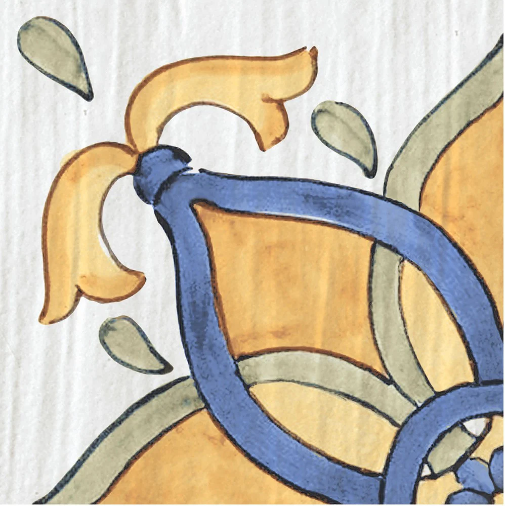 Maioliche del Golfo Nisida - Gres Porcellanato Decorativo 34x34 Stile Maioliche Vietresi - Image 5