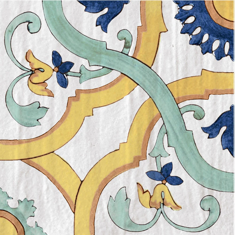 Maioliche del Golfo Procida - Gres Porcellanato Decorativo 34x34 Stile Maioliche Vietresi - Image 5