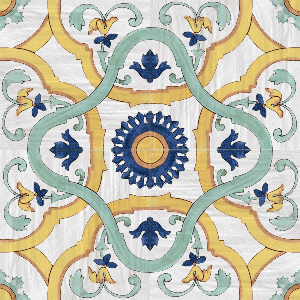 Maioliche del Golfo Procida - Gres Porcellanato Decorativo 34x34 Stile Maioliche Vietresi - Image 6