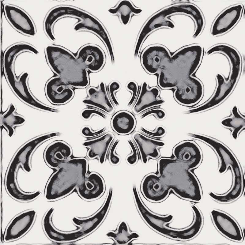Maioliche Mix Black & White - Gres Porcellanato Decorato Misto 15x15 Stile Vietri - Image 11