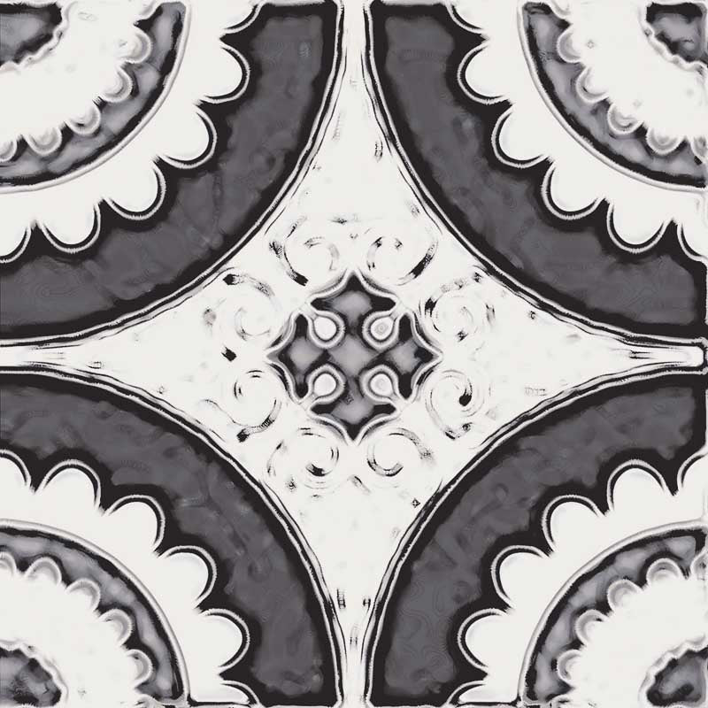 Maioliche Mix Black & White - Gres Porcellanato Decorato Misto 15x15 Stile Vietri - Image 20