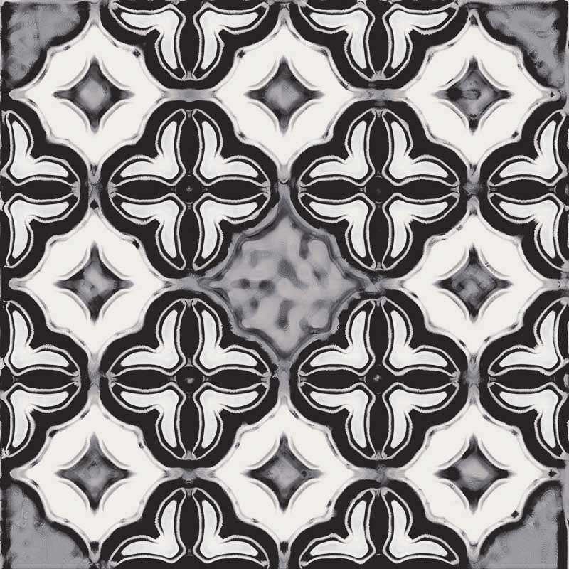 Maioliche Mix Black & White - Gres Porcellanato Decorato Misto 15x15 Stile Vietri - Image 24
