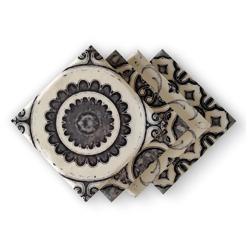 Maioliche Mix Black & White - Gres Porcellanato Decorato Misto 15x15 Stile Vietri - Image 5