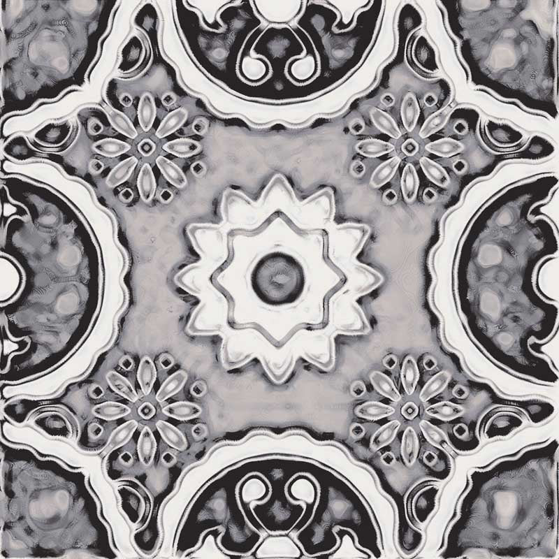 Maioliche Mix Black & White - Gres Porcellanato Decorato Misto 15x15 Stile Vietri - Image 9