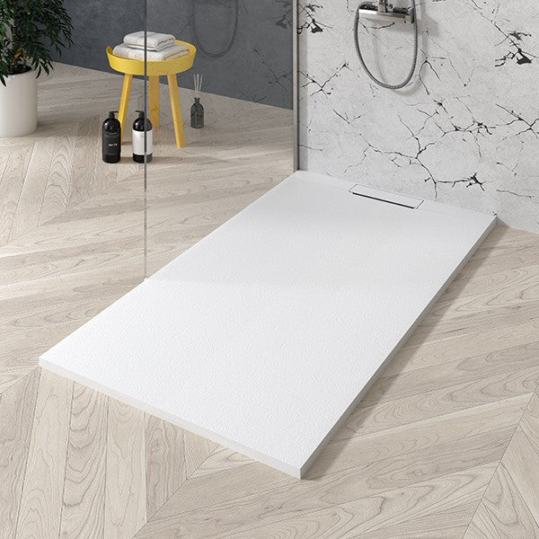Marfil - Piatto Doccia in Resina Effetto Pietra Bianco