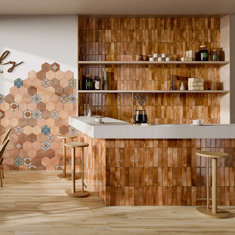 Mojave Cotto - Gres Effetto Mattoncino Lucido 6x25