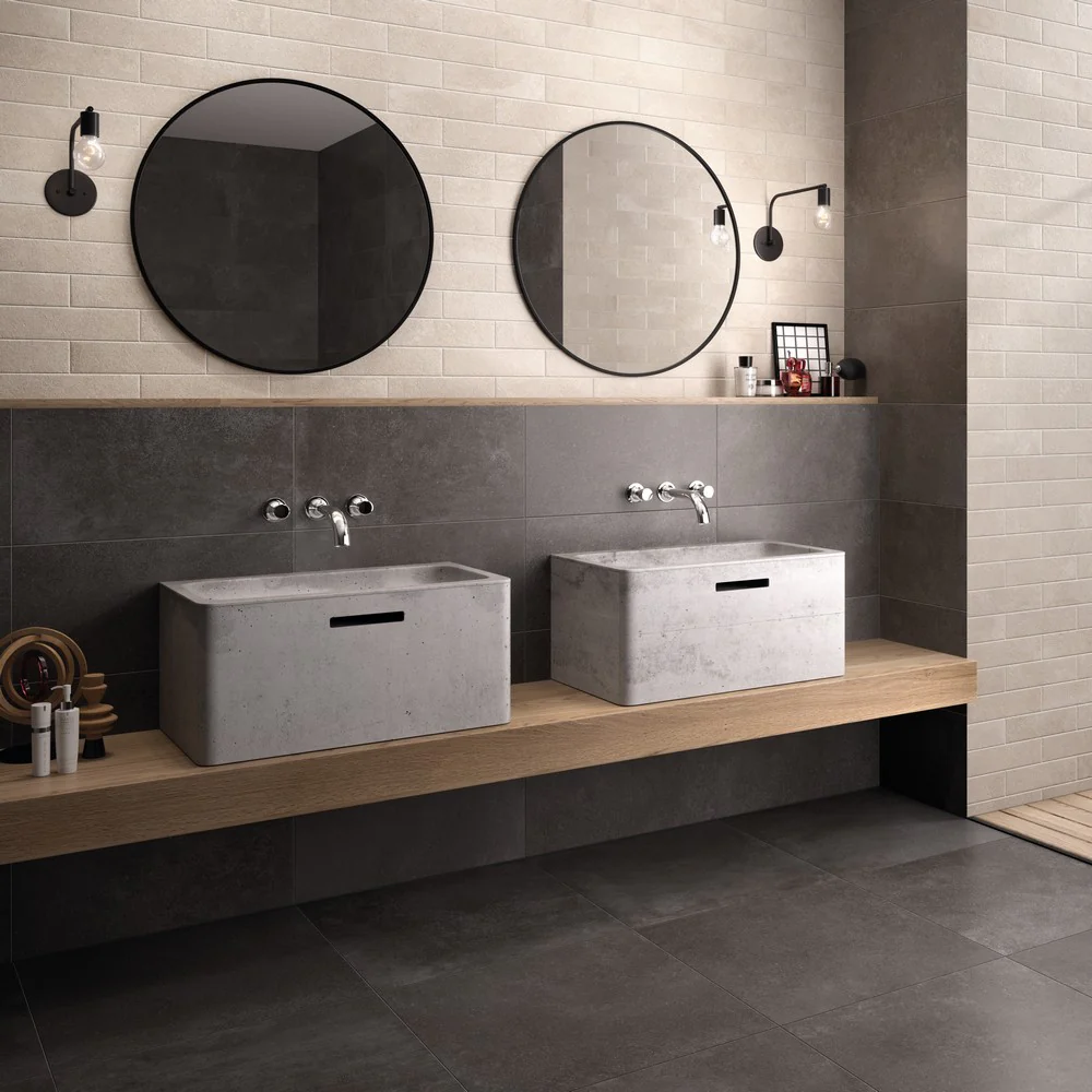 Moov Anthracite R9 - Gres porcellanato effetto cemento 60x120 rettificato