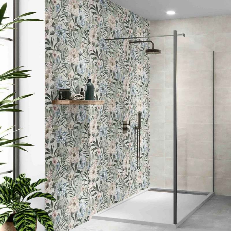 More Plus Bloom Ice - Rivestimento Effetto Carta da Parati 25x75 Rettificato