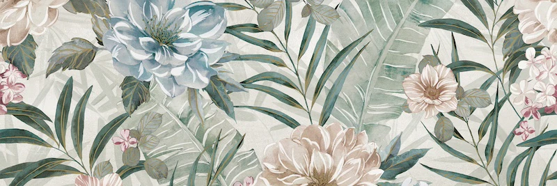 More Plus Bloom Ice - Rivestimento Effetto Carta da Parati 25x75 Rettificato - Image 2