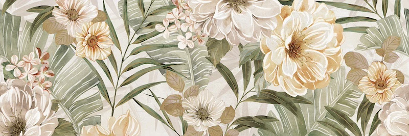 More Plus Bloom Ivory - Rivestimento Effetto Carta da Parati 25x75 Rettificato - Image 3