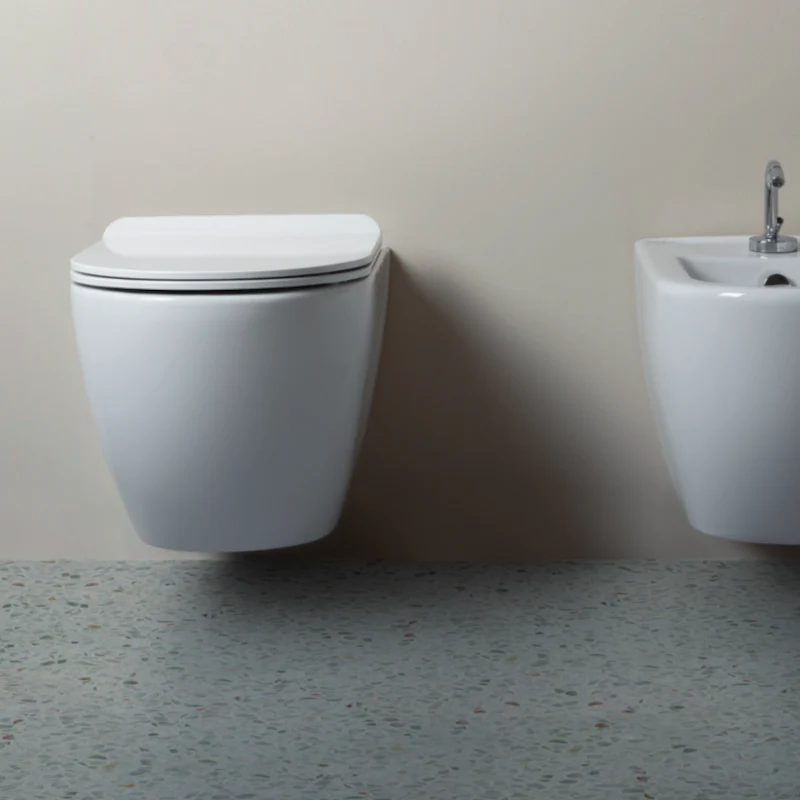 Music Plus - Set sanitari sospesi senza brida con coprivaso Slim rallentato - Image 2