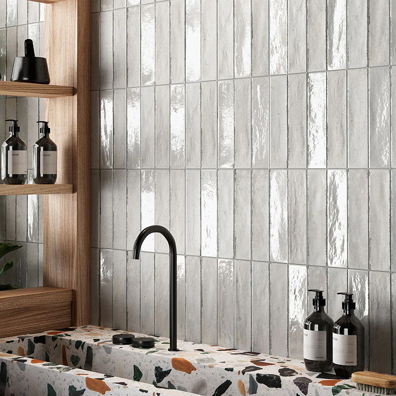 Noho Light Grey - Gres Effetto Mattoncino Opaco 6x25