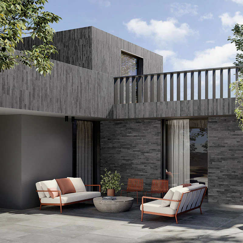 Nolita Charcoal - Gres Effetto Mattoncino Opaco 5x45