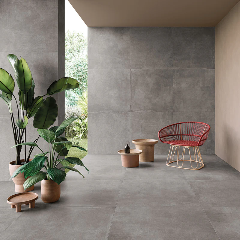 Noord Grey - Gres effetto cemento industriale 80x80 rettificato