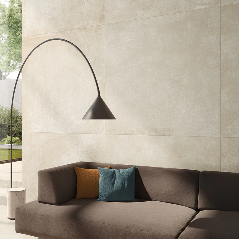 Noord Ivory - Gres effetto cemento industriale 60x60 rettificato