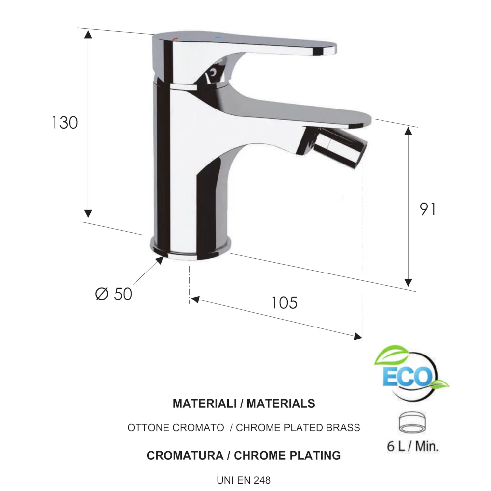 Omega Green - Miscelatore per bidet senza scarico a risparmio idrico - Image 4