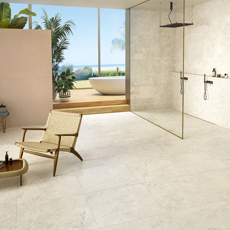 Omnia Emperador White - Gres porcellanato effetto pietra 80x80 rettificato