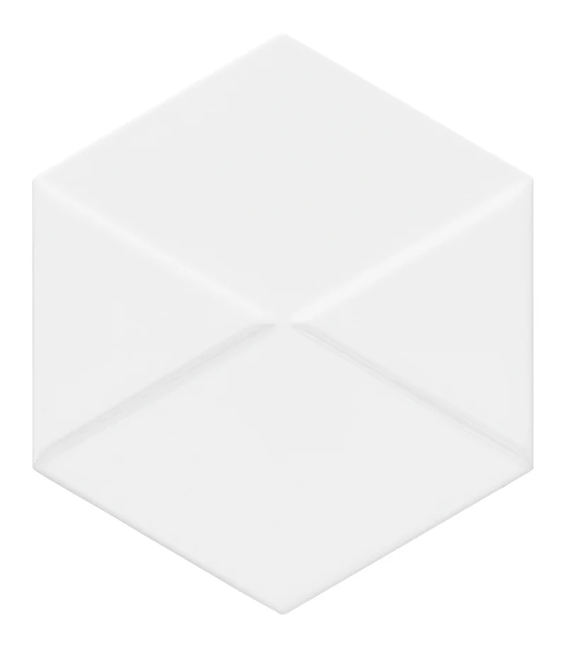 Outfit Hexagon Bright White – Rivestimento Esagonale Tridimensionale Lucido 15x18 - Image 2