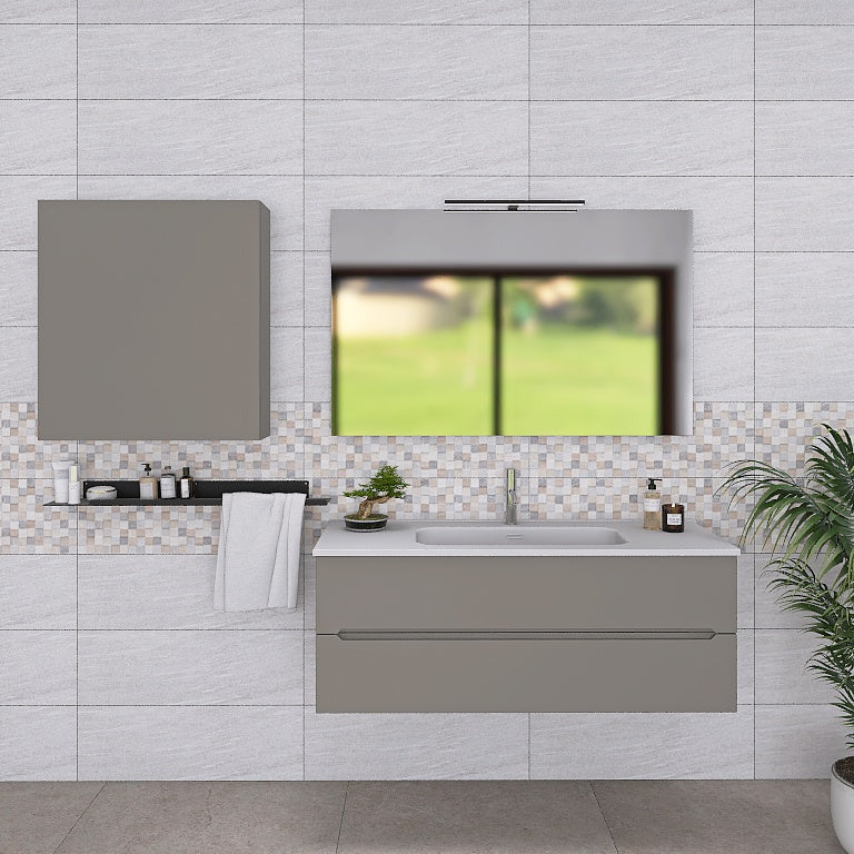 Pandora 06 - Mobile da Bagno Sospeso con Pensili in Tinta - Image 8