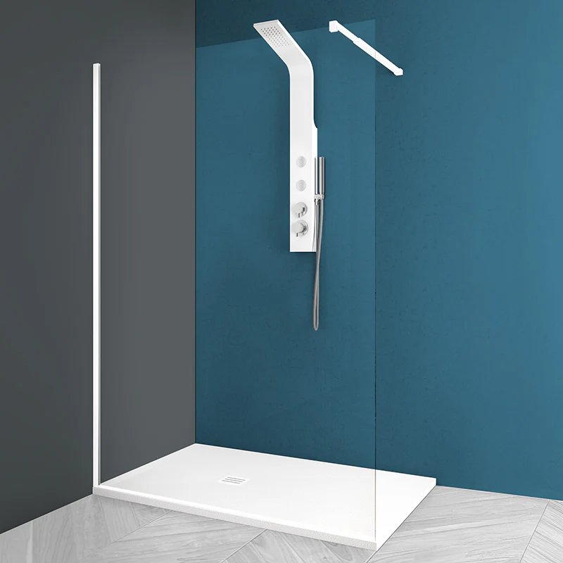 Panorama 8 White - Parete doccia walk-in spessore 8 mm