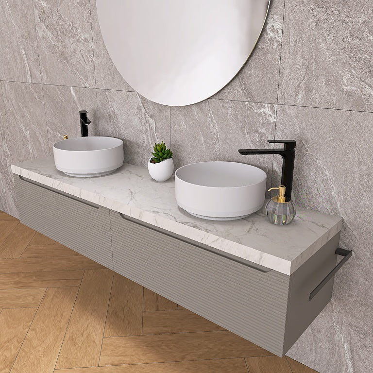 Penelope 07 - Mobile da Bagno Sospeso con doppio lavabo in ceramica - Image 11