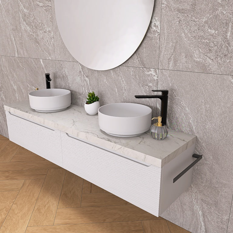 Penelope 07 - Mobile da Bagno Sospeso con doppio lavabo in ceramica - Image 3