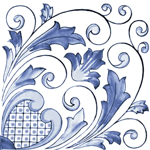 Amalfi Mix Cielo - Gres Porcellanato Maioliche Blu Decorate Miste 15x15 Stile Vietri - Image 11