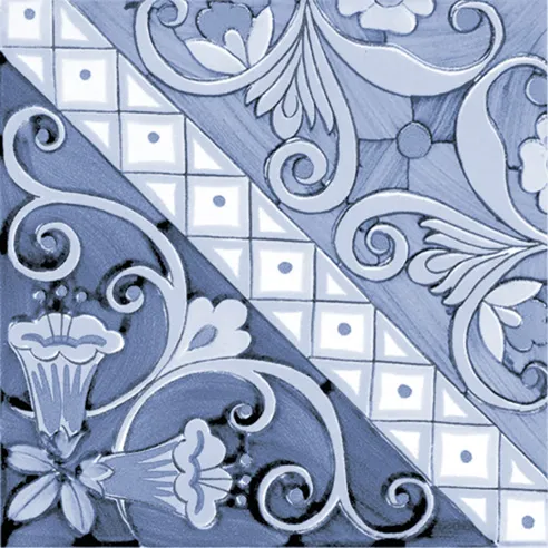 Amalfi Mix Cielo - Gres Porcellanato Maioliche Blu Decorate Miste 15x15 Stile Vietri - Image 22