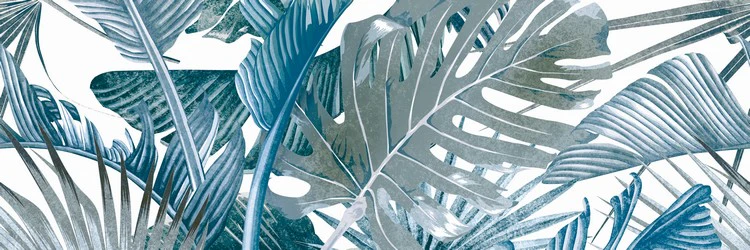Botanical Blue Forest - Rivestimento a Composizione Effetto Carta da Parati - Image 4