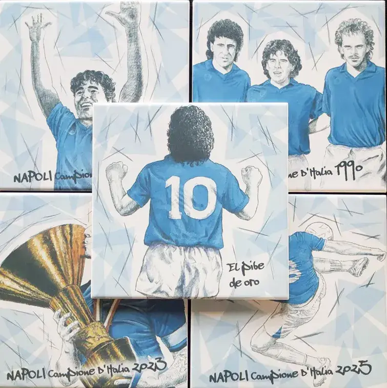 Piastrelle Celebrative Sport da Collezione – I Momenti Storici del Napoli Calcio su Ceramica Artistica - Image 6
