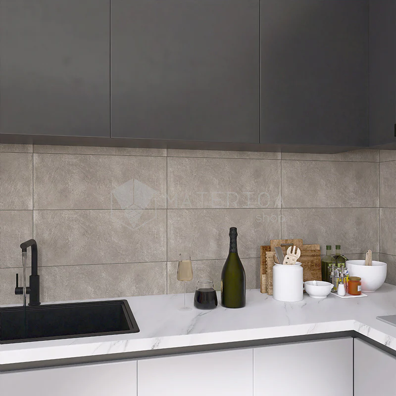 Stock Piastrelle Effetto Cemento Grigio - Rivestimento Opaco 25x60 SCONTATO