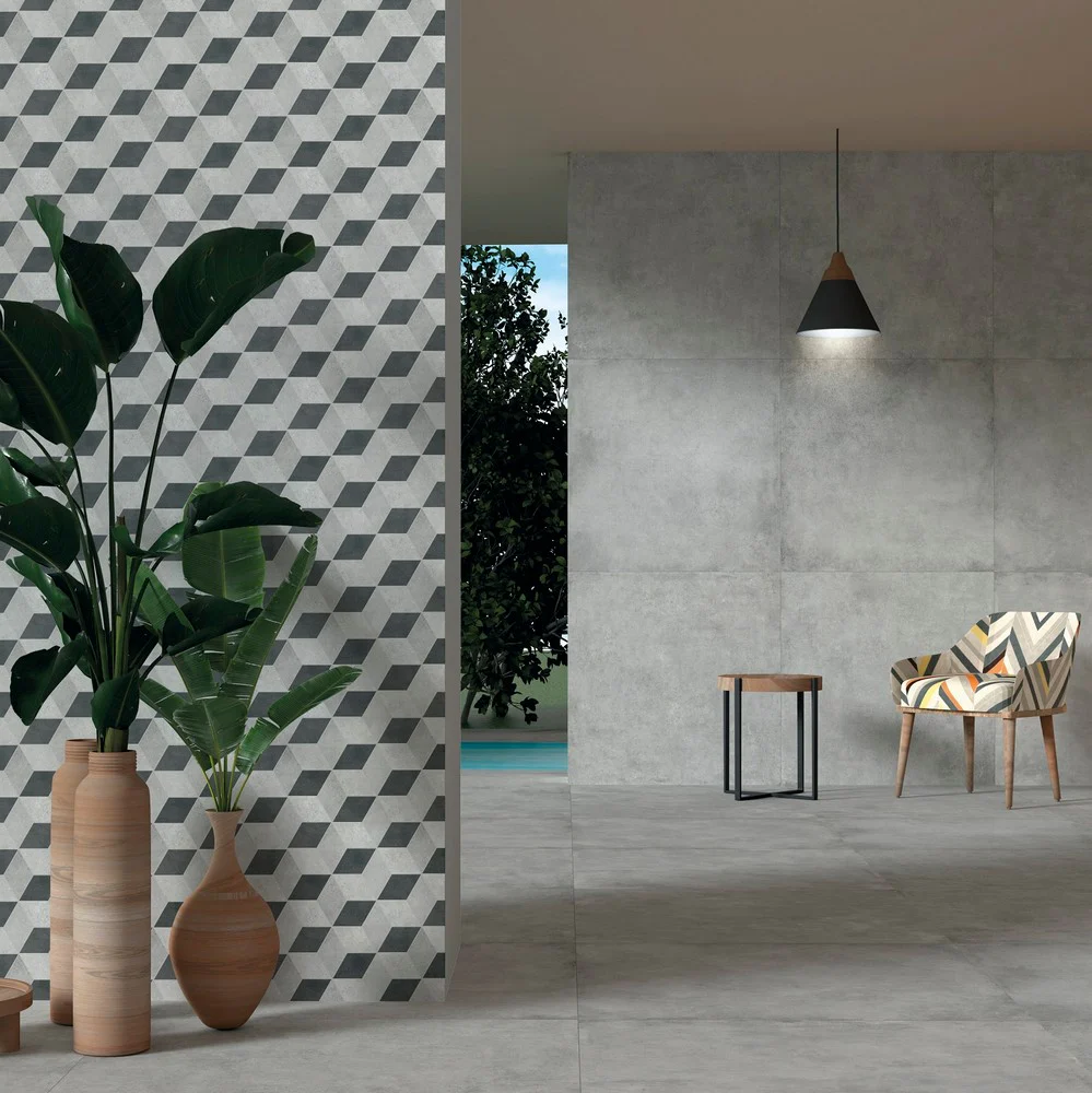 Dorset Silver - Gres Porcellanato Effetto Cemento 60x120 Rettificato