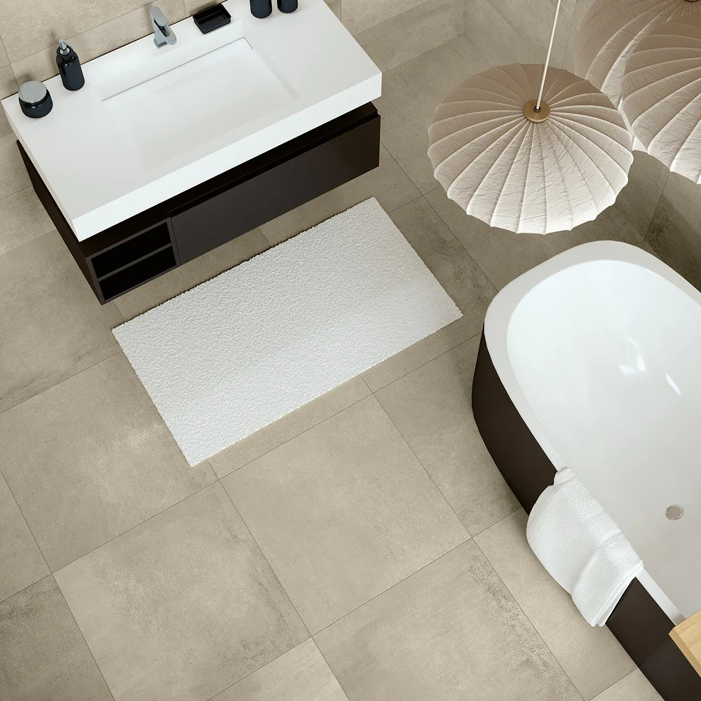Materia Beige 90x90 rettificato - Gres Porcellanato Effetto Cemento