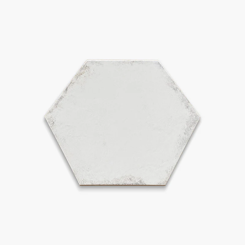 Vietri Esagono Bianco - Gres Porcellanato Tinta Unita Vintage Esagonale 40x35 - Image 3