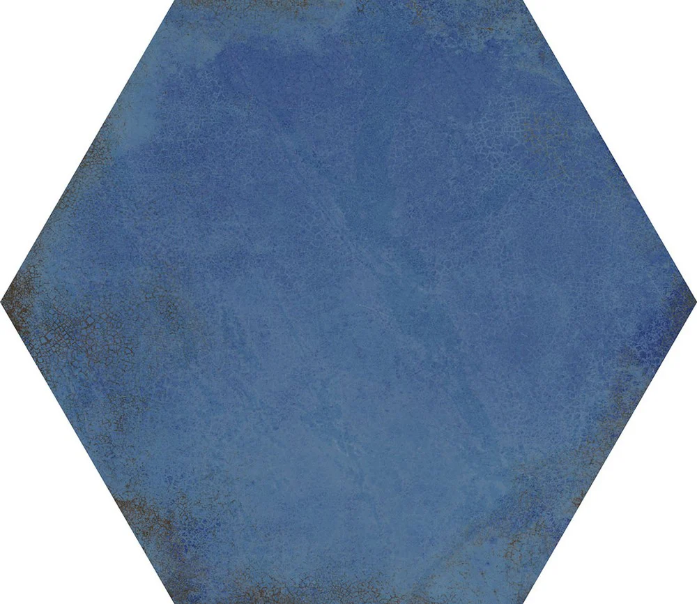 Vietri Esagono Blu - Gres Porcellanato Tinta Unita Vintage Esagonale 40x35 - Image 5
