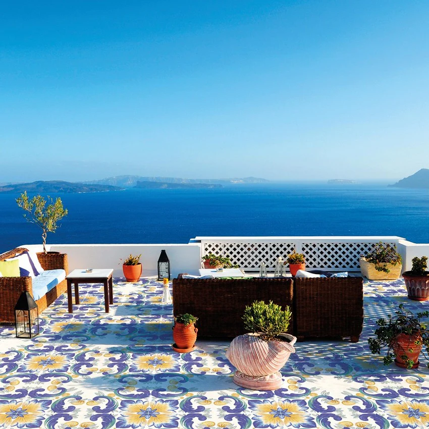 Cotto Mediterraneo Capri - Gres Porcellanato Decoro Colorato 34x34 Stile Vietri - Image 8