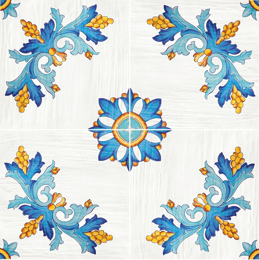 Cotto Mediterraneo Ischitella - Gres Porcellanato Decoro Colorato 34x34 Stile Vietri - Image 5