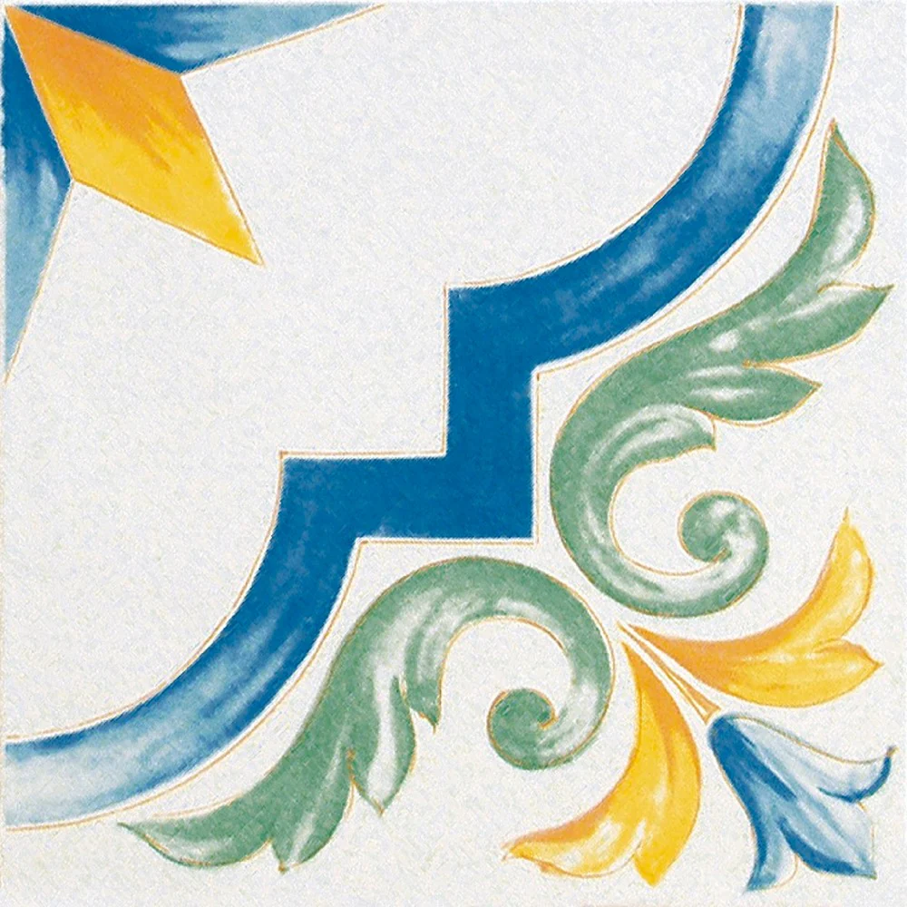 Antiche Riggiole Napoletane Decoro Santa Chiara - Gres Porcellanato Decorativo 34x34 Stile Maioliche Vietresi - Image 7