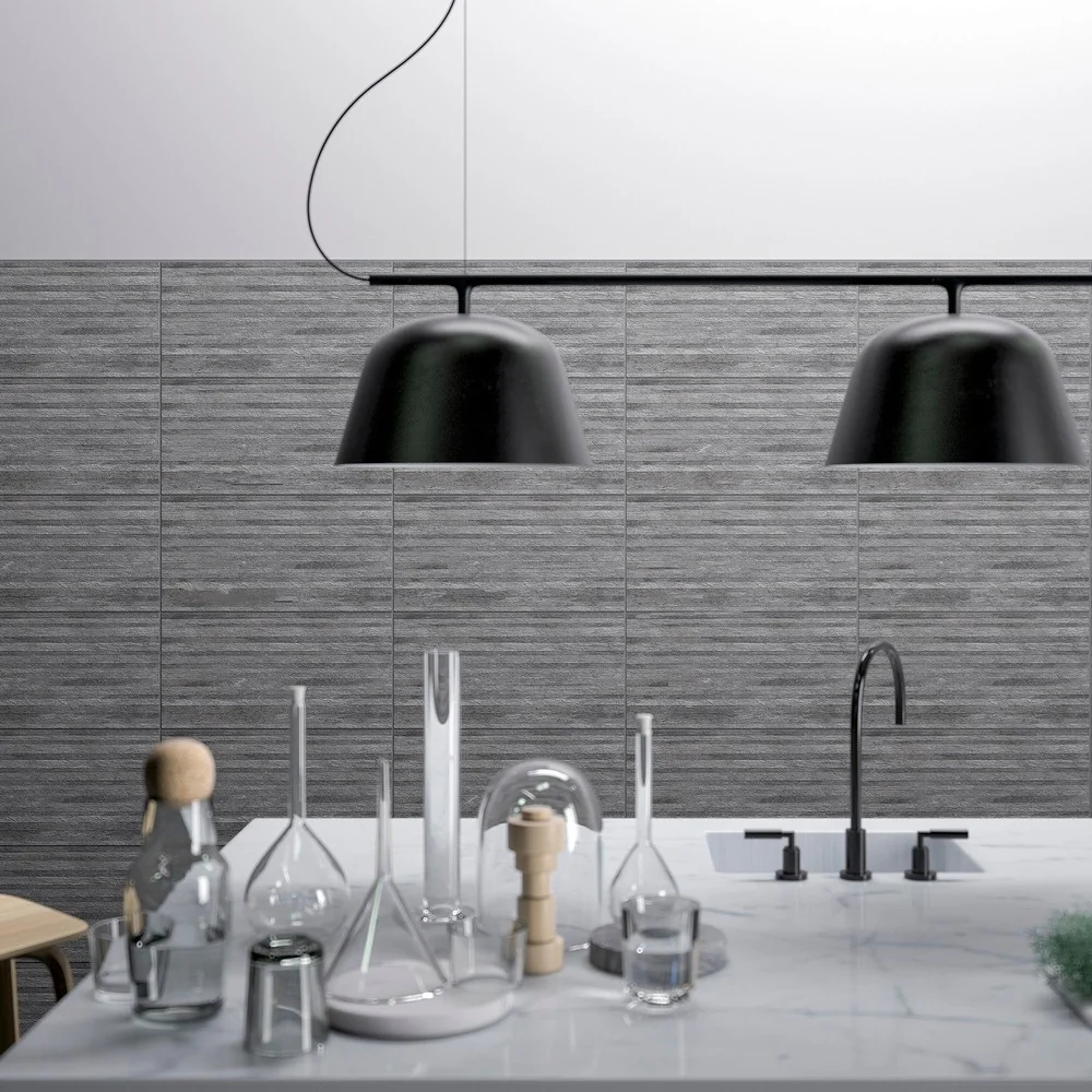 Metropolis Decoro Riga Grigio - Gres Porcellanato Effetto Pietra a rilievo 30x60 Rivestimento - Image 3