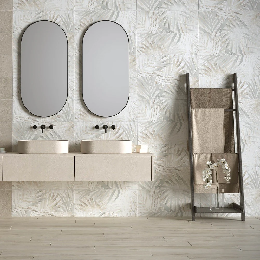 Materia Wall Tropical White - Rivestimento Decorativo Effetto Carta da Parati 25x75