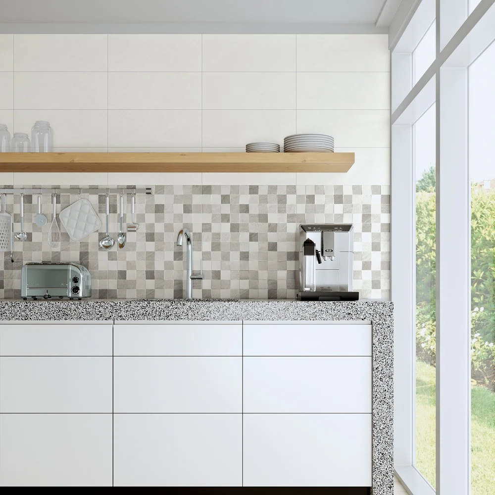 Habita Square Grey - Rivestimento Effetto Pietra 20x50 Decoro
